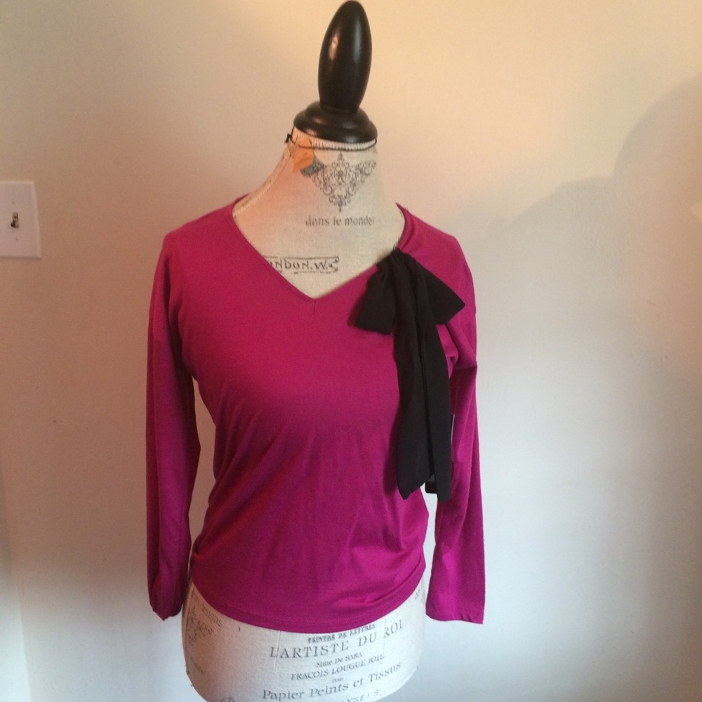 Pink Jessica Simpson Bow Top with Cutout Back
